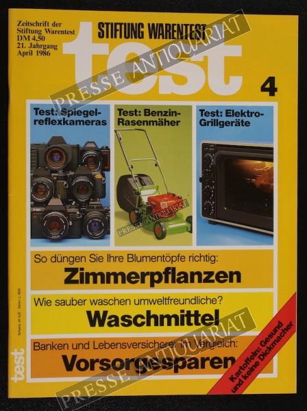 Test Zeitung der Stiftung Warentest, 01.04.1986 bis 30.04.1986
