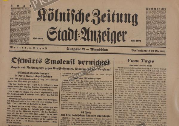 Kölnische Zeitung Abendblatt, 04.08.1941