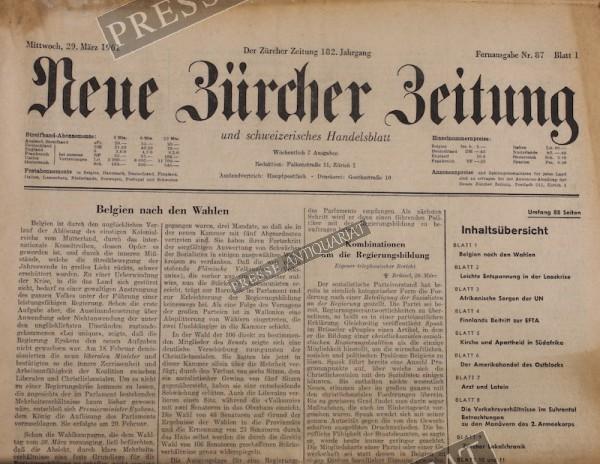 Neue Zürcher Zeitung, 29.03.1961