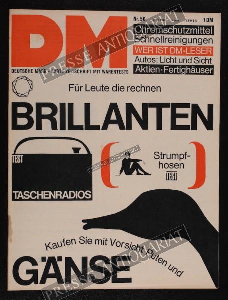 DM Die Deutsche Mark Zeitschrift mit dem Warentest, 10.12.1964 bis 16.12.1964
