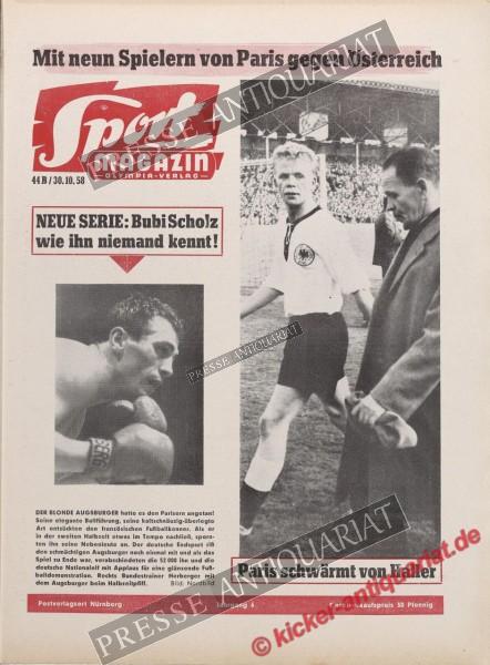 Sportmagazin Nr. 44B, 30.10.1958 bis 05.11.1958