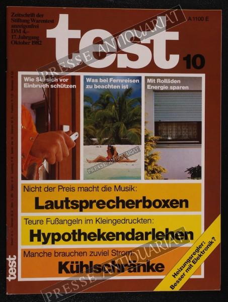 Test Zeitung der Stiftung Warentest, 01.10.1982 bis 31.10.1982