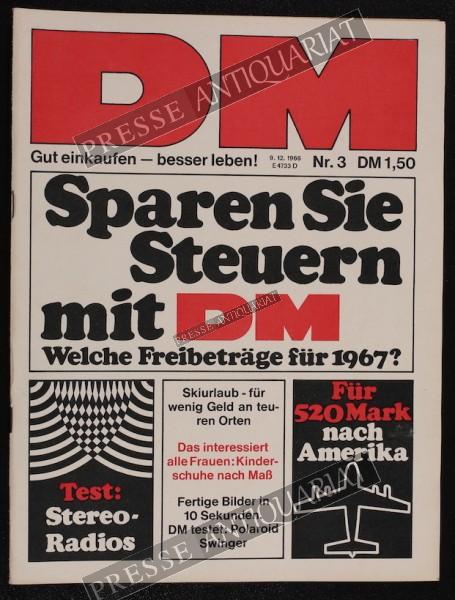 DM Die Deutsche Mark Zeitschrift mit dem Warentest, 09.12.1966 bis 22.12.1966