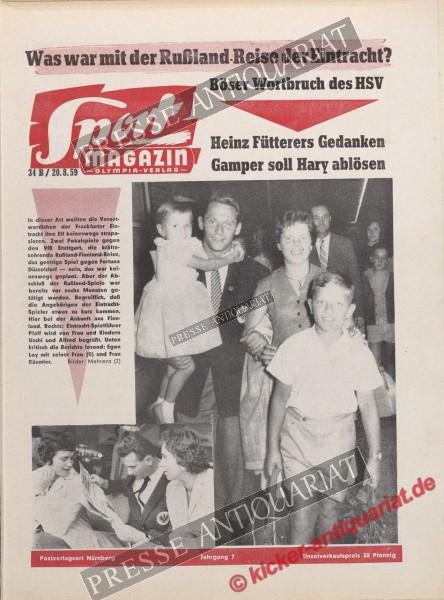 Sportmagazin Nr. 34B, 20.08.1959 bis 26.08.1959