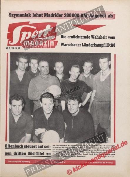Sportmagazin Nr. 42B, 16.10.1958 bis 22.10.1958