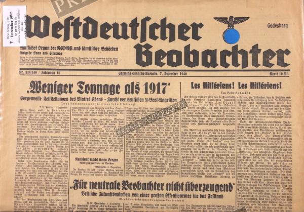 Westdeutscher Beobachter, 07.12.1940