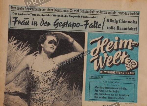 Wochenzeitung Heim Welt, 15.07.1951 bis 21.07.1951