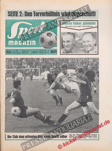 Sportmagazin Nr. 14A, 03.04.1967 bis 09.04.1967