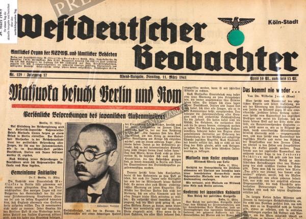 Westdeutscher Beobachter Abend Ausgabe, 11.03.1941