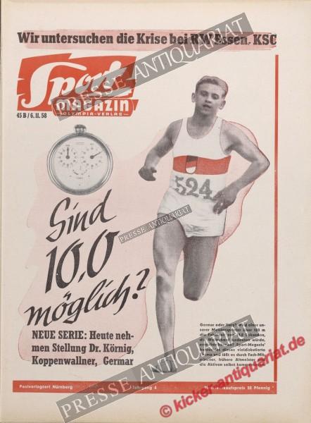 Sportmagazin Nr. 45B, 06.11.1958 bis 12.11.1958