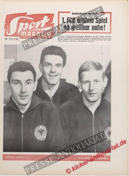 Sportmagazin Nr. 39B, 27.09.1962 bis 03.10.1962