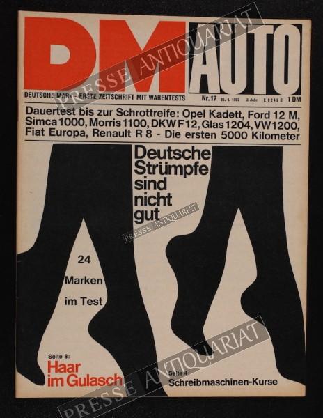 DM Die Deutsche Mark Zeitschrift mit dem Warentest, 26.04.1963 bis 02.05.1963