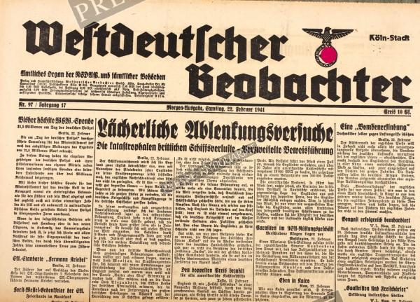 Westdeutscher Beobachter, 22.02.1941