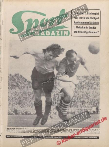 Sportmagazin Nr. 12, 22.03.1950 bis 28.03.1950