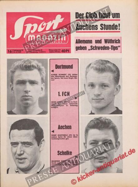Sportmagazin Nr. 16B, 14.04.1965 bis 20.04.1965