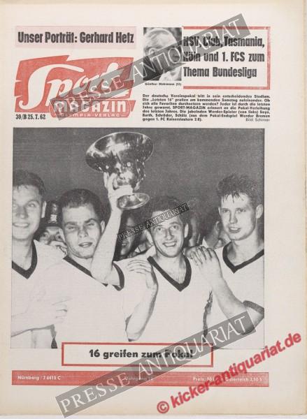 Sportmagazin Nr. 30B, 25.07.1962 bis 31.07.1962