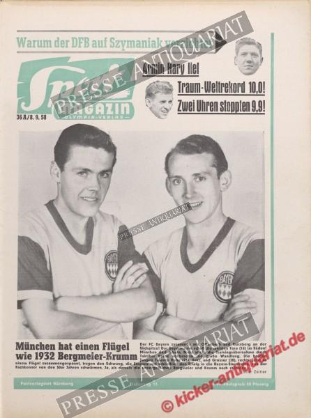 Sportmagazin Nr. 36A, 08.09.1958 bis 14.09.1958