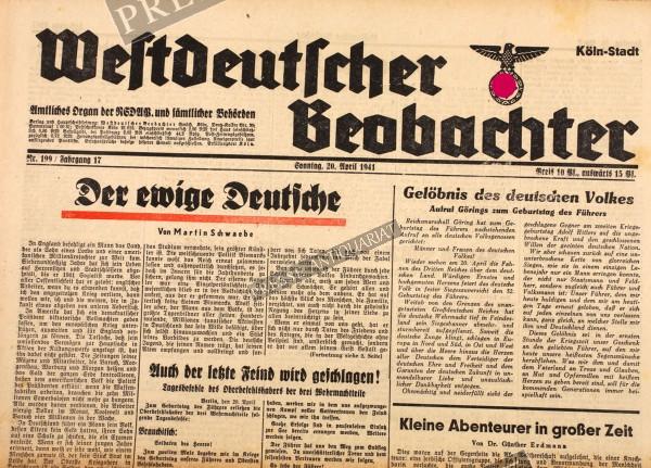 Westdeutscher Beobachter, 20.04.1941