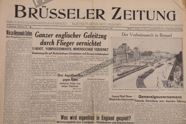 Brüsseler Zeitung, 25.07.1940