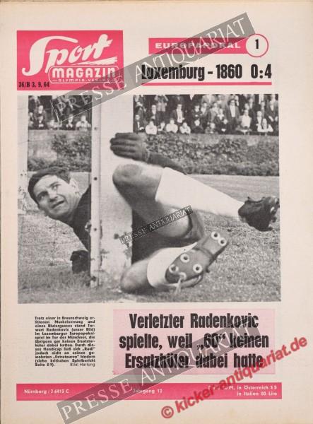 Sportmagazin Nr. 36B, 03.09.1964 bis 09.09.1964