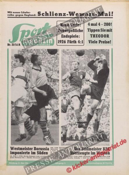 Sportmagazin Nr. 21A, 22.05.1956 bis 28.05.1956