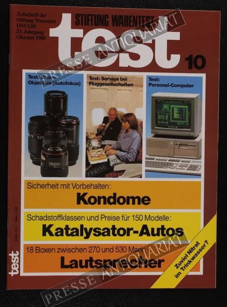 Test Zeitung der Stiftung Warentest, 01.10.1988 bis 31.10.1988