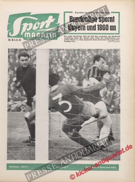 Sportmagazin Nr. 45A, 05.11.1962 bis 11.11.1962