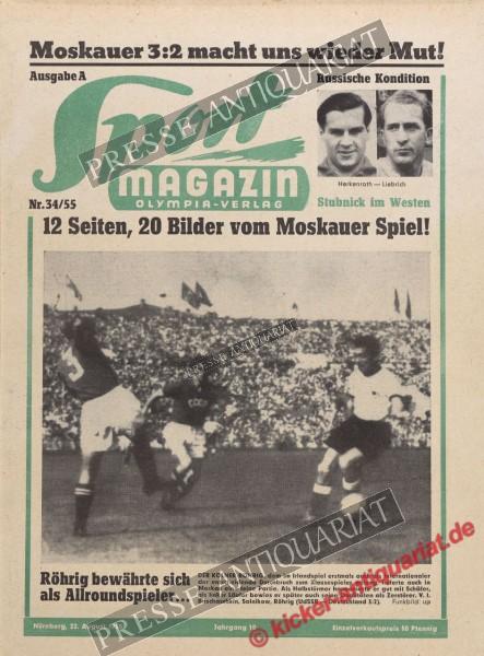 Sportmagazin Nr. 34A, 22.08.1955 bis 28.08.1955