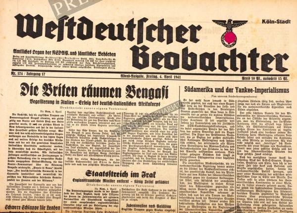 Westdeutscher Beobachter Abend Ausgabe, 04.04.1941