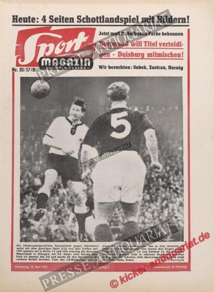 Sportmagazin Nr. 21B, 23.05.1957 bis 29.05.1957