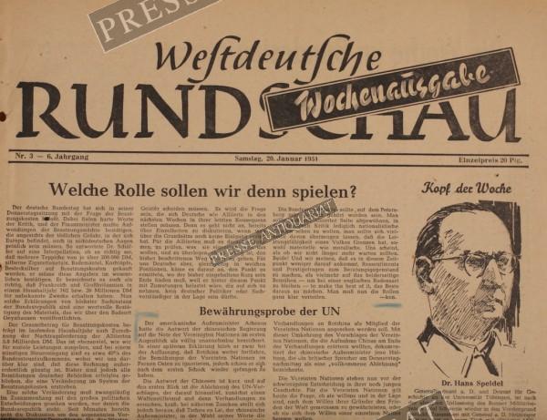Westdeutsche Rundschau, 20.01.1951