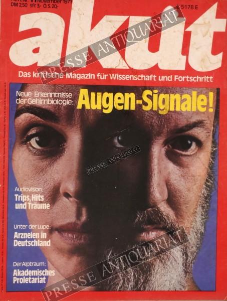 Wissenschaftsmagazin AKUT, 01.11.1971 bis 30.11.1971