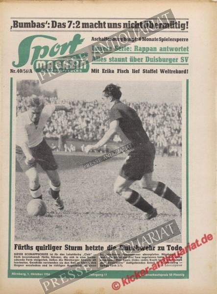 Sportmagazin Nr. 40A, 01.10.1956 bis 07.10.1956