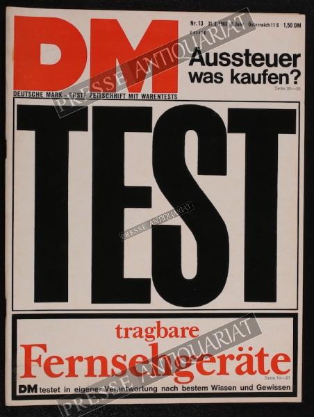 DM Die Deutsche Mark Zeitschrift mit dem Warentest, 31.03.1966 bis 06.04.1966