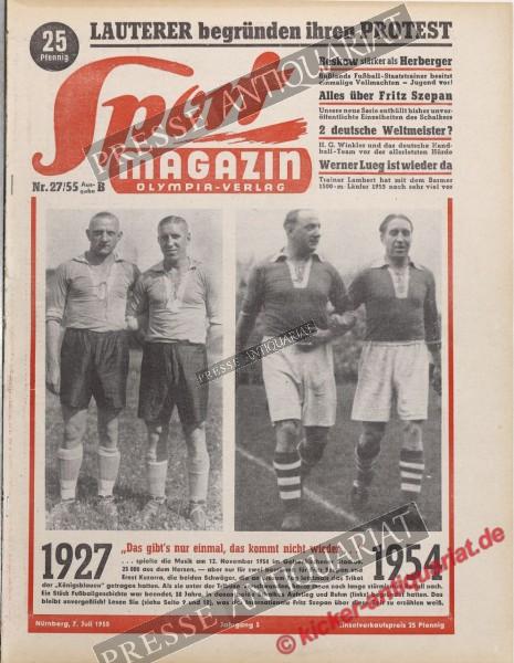 Sportmagazin Nr. 27B, 07.07.1955 bis 13.07.1955