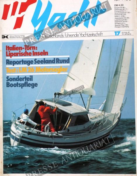 Yacht Zeitschrift, 19.08.1981 bis 18.09.1981