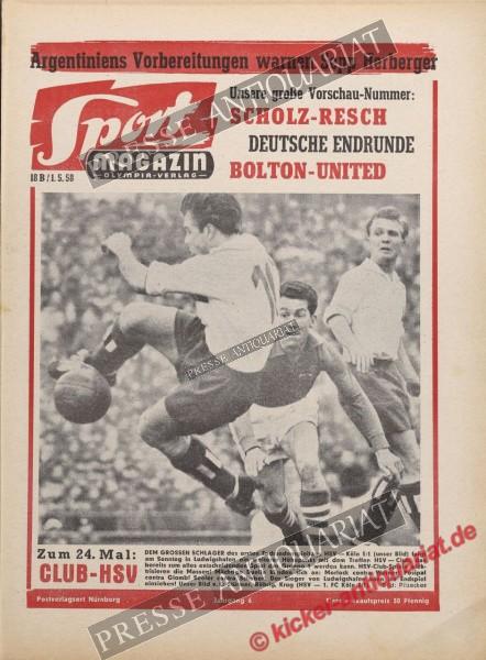 Sportmagazin Nr. 18B, 01.05.1958 bis 07.05.1958