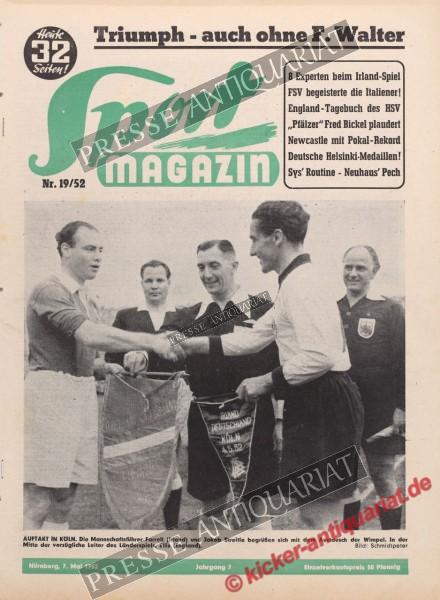 Sportmagazin Nr. 19A, 07.05.1952 bis 13.05.1952
