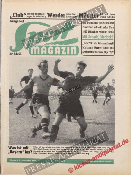Sportmagazin Nr. 36A, 02.09.1953 bis 08.09.1953