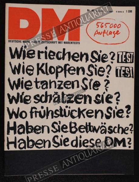 DM Die Deutsche Mark Zeitschrift mit dem Warentest, 04.10.1963 bis 10.10.1963