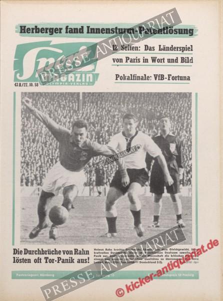 Sportmagazin Nr. 43A, 27.10.1958 bis 02.11.1958