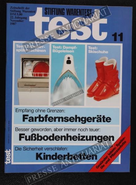 Test Zeitung der Stiftung Warentest, 01.11.1987 bis 30.11.1987