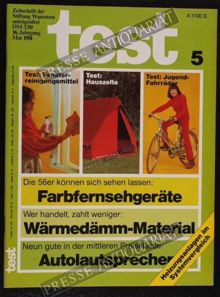 Test Zeitung der Stiftung Warentest, 01.05.1981 bis 31.05.1981