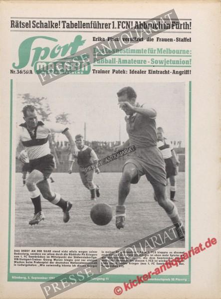 Sportmagazin Nr. 36A, 03.09.1956 bis 09.09.1956