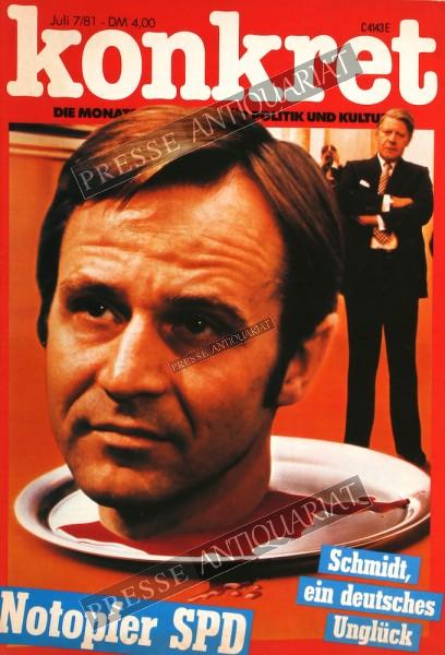Konkret Magazin, 01.07.1981 bis 31.07.1981