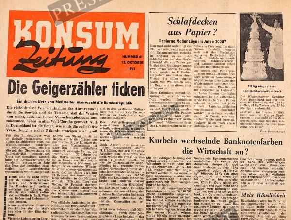 Konsum Zeitung, 12.10.1961 bis 18.10.1961