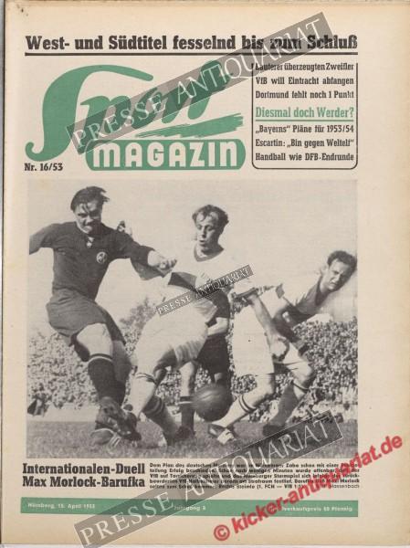 Sportmagazin Nr. 16A, 15.04.1953 bis 21.04.1953