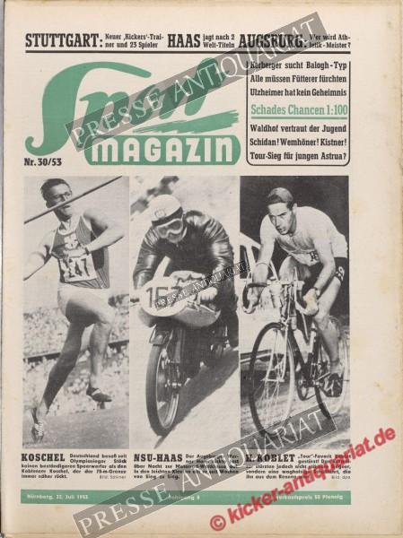 Sportmagazin Nr. 30A, 22.07.1953 bis 28.07.1953