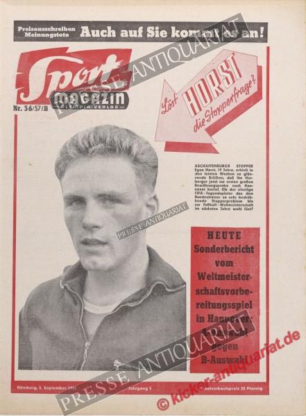 Sportmagazin Nr. 36B, 05.09.1957 bis 11.09.1957