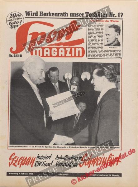 Sportmagazin Nr. 5B, 04.02.1954 bis 10.02.1954